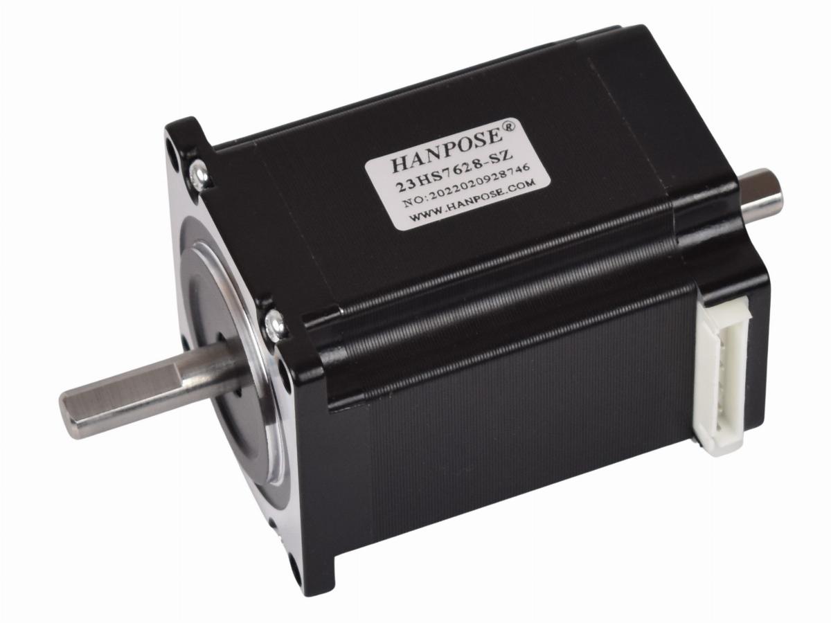 NEMA23 Stepper motor 76mm dobbel aksling