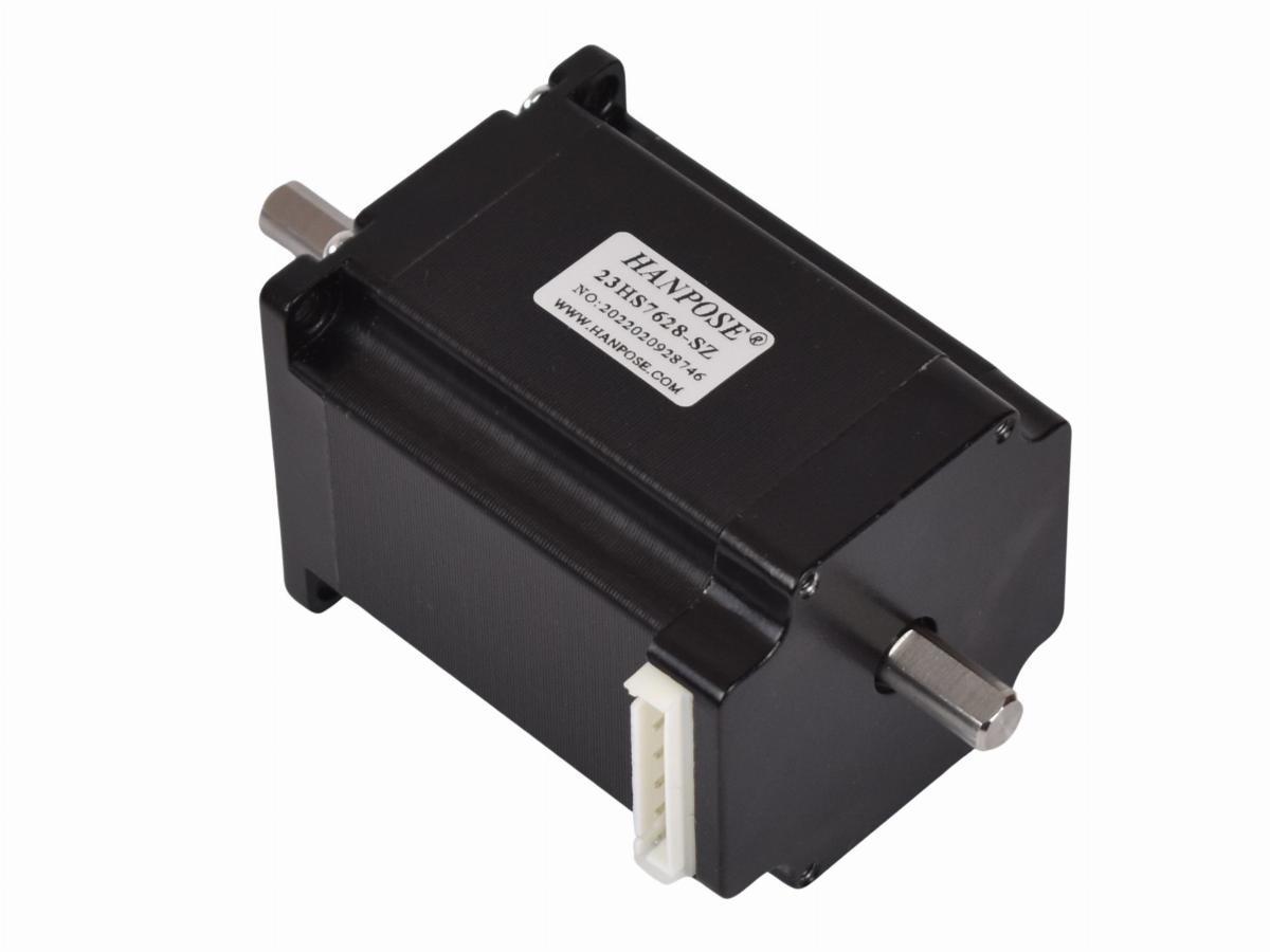 NEMA23 Stepper motor 76mm dobbel aksling