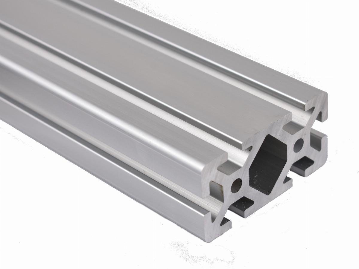 T-spor aluminium profil, 40x80mm, ekstra kraftig